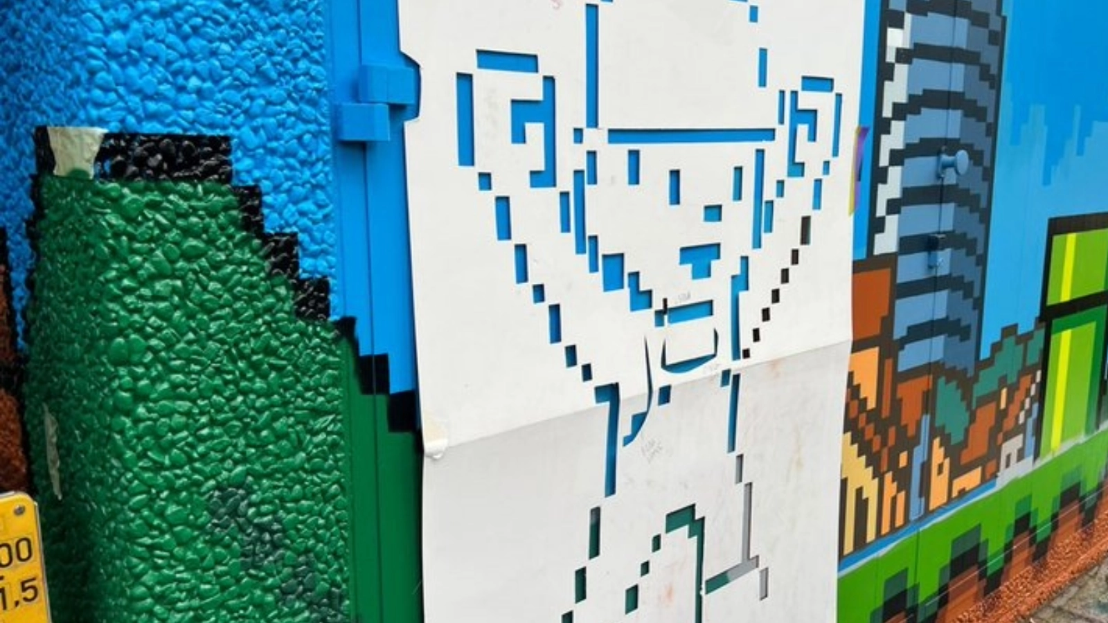 Künstlerische Arbeiten an der Gasregelstation