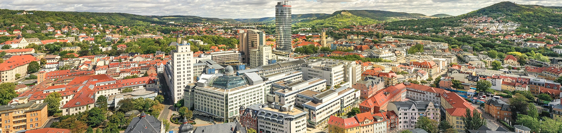 Symbolbild Jena aus der Vogelperspektive